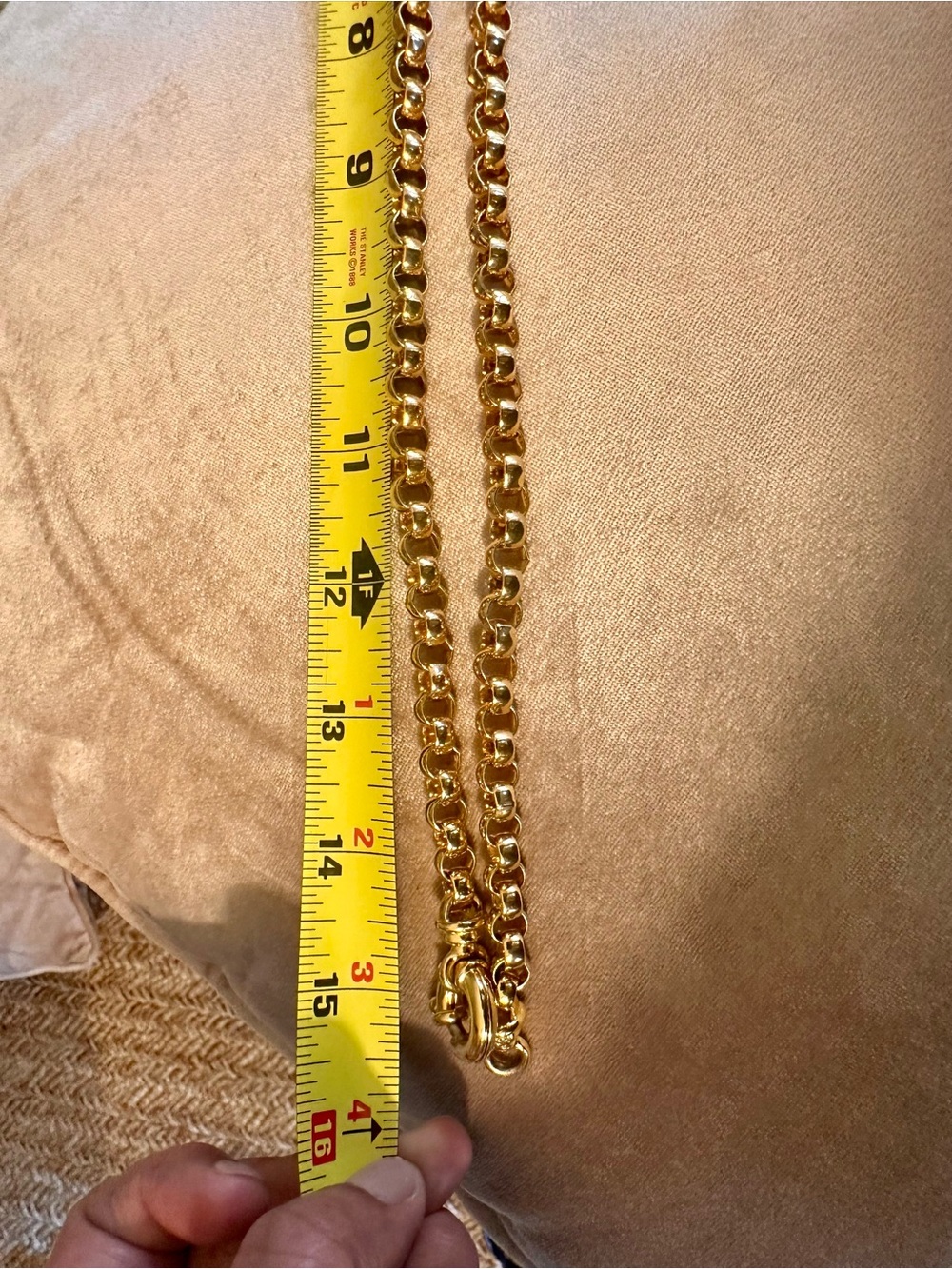 Vintage John River Rollo chain (30 inches) with a decorative round large clasp - Picture 6 of 6